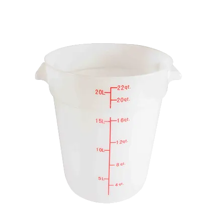 Thunder Group PLRFT322PP Food Storage Container, 22 Quart, Round, Stain Resistant
