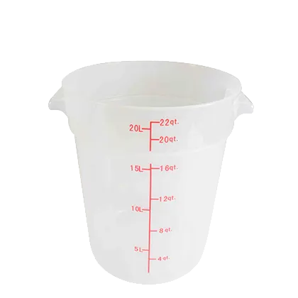 Thunder Group PLRFT322TL Food Storage Container, 22 Quart, Round, Stain & Chemical Resistant