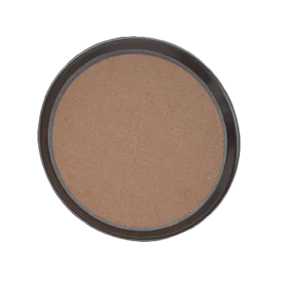 Thunder Group PLRT012CK Round 12" Serving Tray, ABS Plastic, Brown with Cork Bottom, Slip‑Resistant for Restaurants