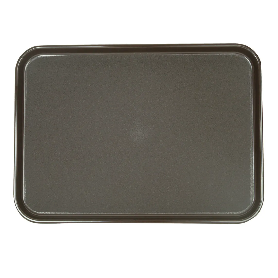 Thunder Group PLRT1612 Rectangular Non-Slip Serving Tray, 16" x 12" Brown ABS Plastic, Textured Slip-Resistant Tray