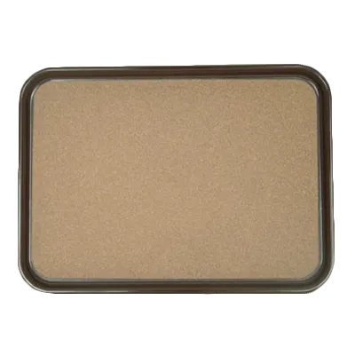 Thunder Group PLRT1612CK Rectangular Non Slip Serving Tray, 16" x 12", Brown ABS Plastic, Cork Bottom, Slip‑Resistant