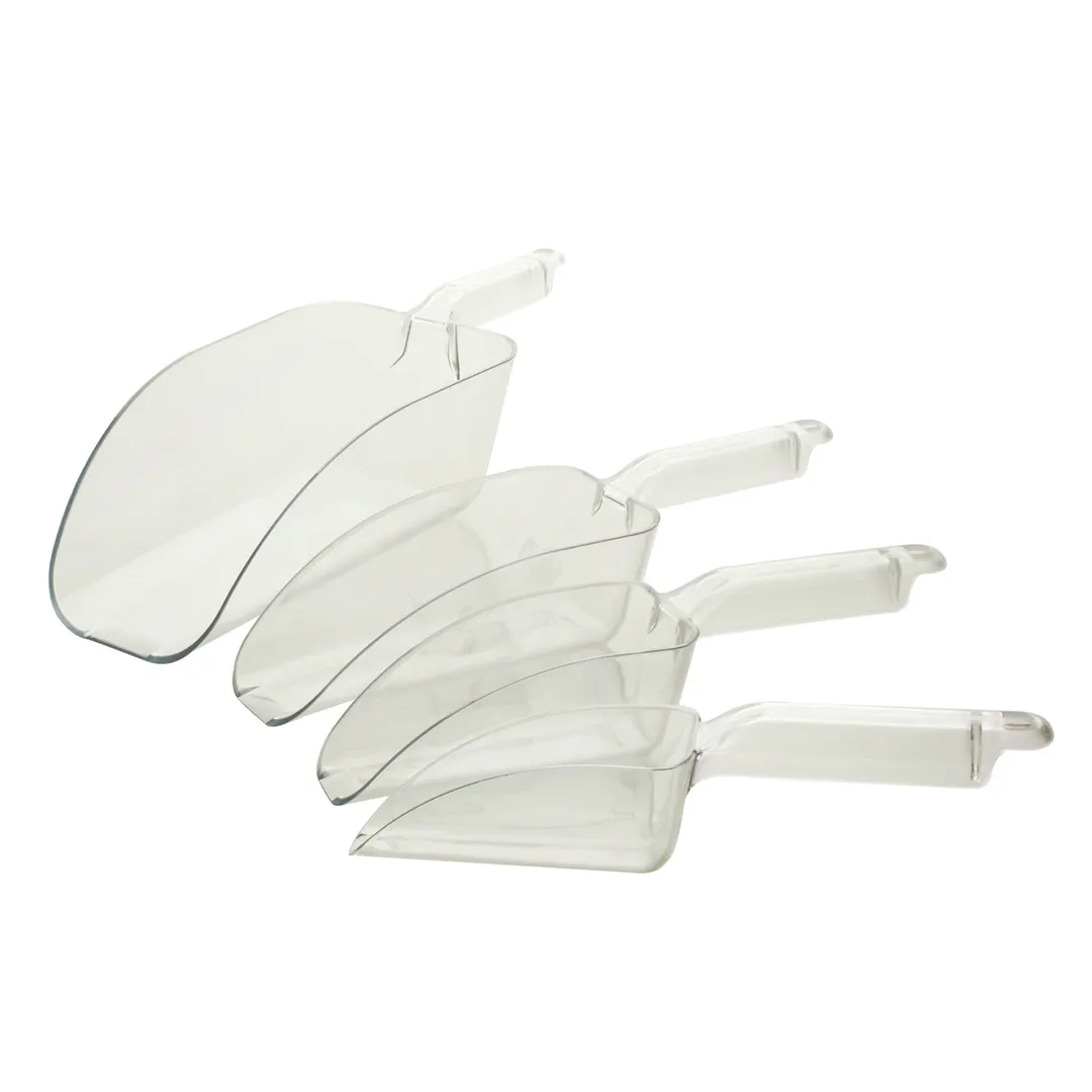 Thunder Group PLSC064CL Ice Scoop, 64 Oz., Beveled Tip, Shatter-Resistant, Polycarbonate