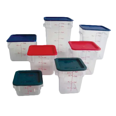 Thunder Group PLSFT002PC Food Storage Container, 2 Quart, Square, Scratch & Break Resistant