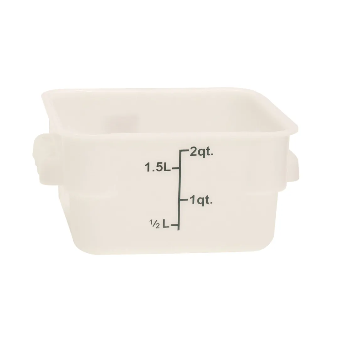 Thunder Group PLSFT002PP Food Storage Container, 2 Quart, Square, Scratch & Break Resistant
