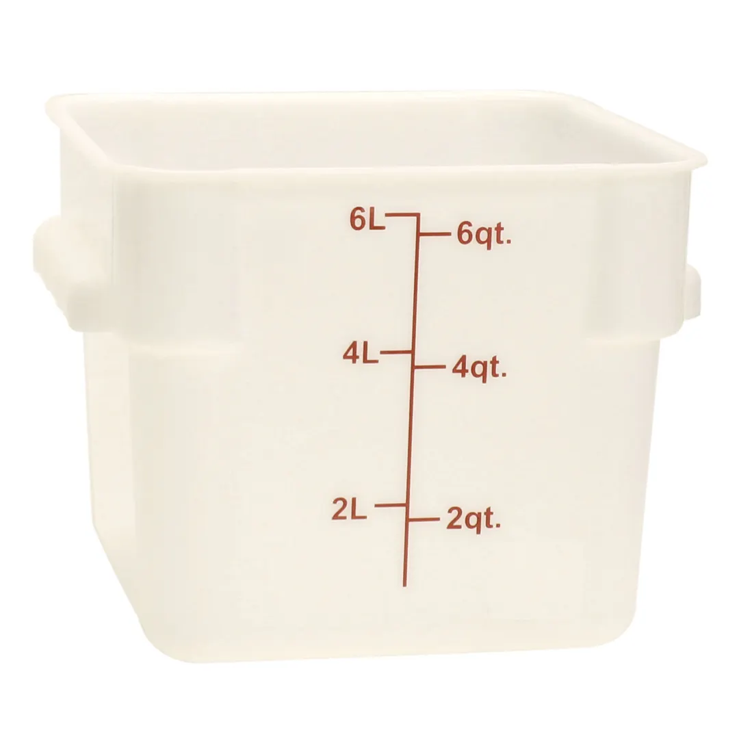 Thunder Group PLSFT006PP Food Storage Container, 6 Quart, Square, Scratch & Break Resistant