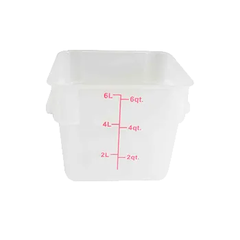 Thunder Group PLSFT006TL Food Storage Container, 6 Quart Square, Stain & Chemical Resistant -40° To 160° F