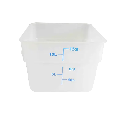 Thunder Group PLSFT012TL Food Storage Container, 12 Quart Square, Stain & Chemical Resistant -40° To 160° F Temperature Range