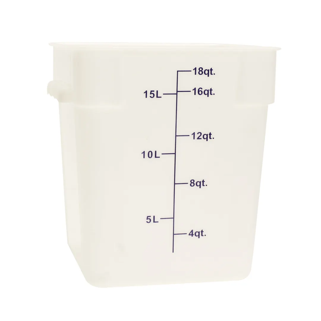 Thunder Group PLSFT018PP Food Storage Container, 18 Quart, Square, Scratch & Break Resistant