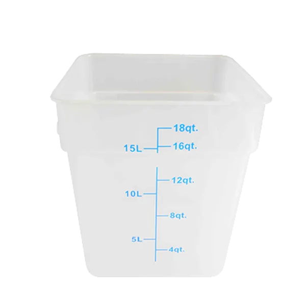 Thunder Group PLSFT018TL Food Storage Container, 18 Quart Square, Stain & Chemical Resistant -40° To 160° F