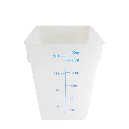 Thunder Group PLSFT022TL 22-Quart Square Food Storage Container, Translucent PP, -40°F to 160°F, Container Only