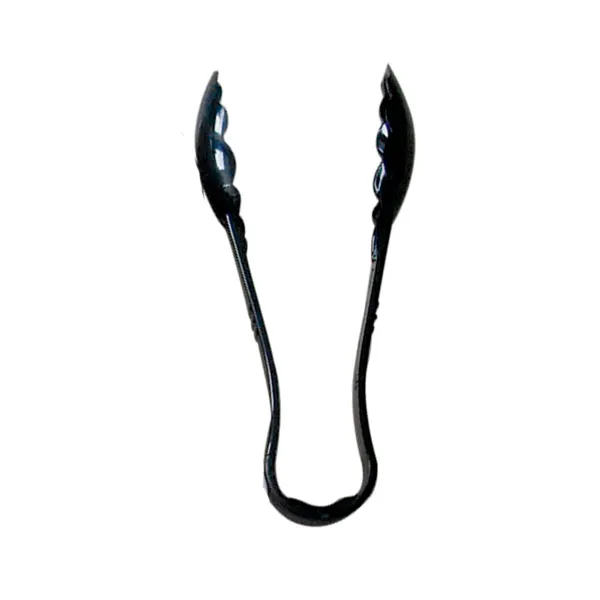 Thunder Group PLSGTG009BK Serving Tongs, 9", Scallop, Dishwasher Safe,  Black