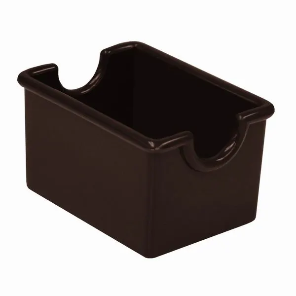 Thunder Group PLSP032CH Sugar Packet Holder, Rectangular, Plastic, Brown - Dozen