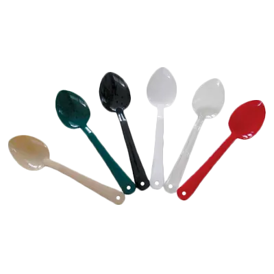 Thunder Group PLSS111GR Green Serving Spoon, 11", Solid, Dishwasher Safe - Dozen