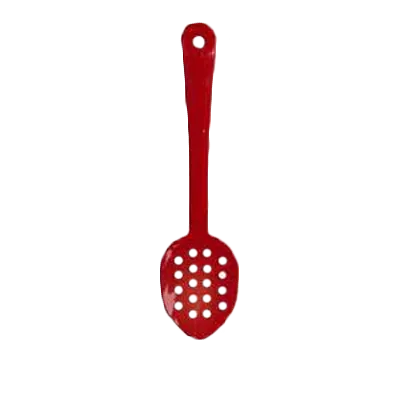 Thunder Group PLSS113RD Red Serving Spoon, 11", Perforated, Dishwasher Safe - Dozen