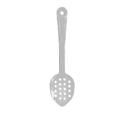 Thunder Group PLSS113WH White Serving Spoon, 11", Perforated, Dishwasher Safe - Dozen