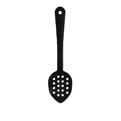Thunder Group PLSS213BK Black Serving Spoon, 13", Perforated, Dishwasher Safe - Dozen