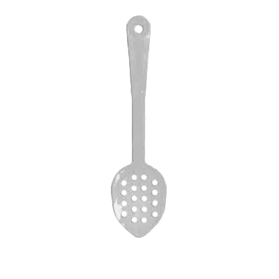 Thunder Group PLSS213WH White Serving Spoon, 13", Perforated, Dishwasher Safe - Dozen
