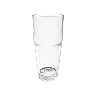 Thunder Group PLTHEP016C English Pub Glass, 16 Oz., 6-1/4"H, Starburst Base