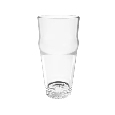 Thunder Group PLTHEP020C English Pub Glass, 20 Oz., 6-1/8"H, Starburst Base