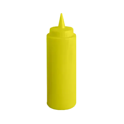 Thunder Group PLTHSB024Y Squeeze Bottle, 24 Oz., Plastic, Yellow - Dozen