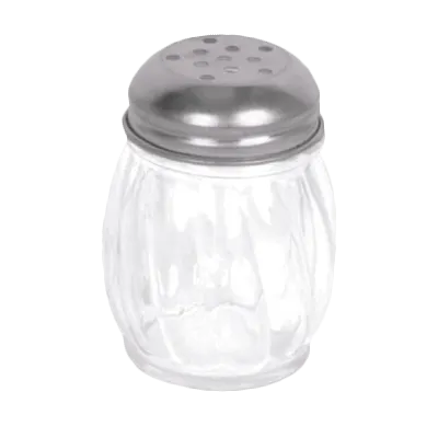 Thunder Group PLTWCS006 Cheese Shaker, 6 Oz., 2-7/8" Dia. X 3-9/16"H, Swirled Polycarbonate Base - Dozen
