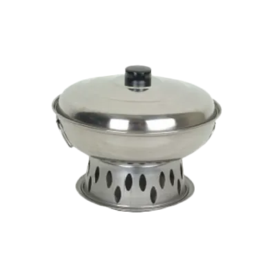 Thunder Group SLAL005 Wok Base With Fuel Holder, Alcohol Heat, Stainless Steel