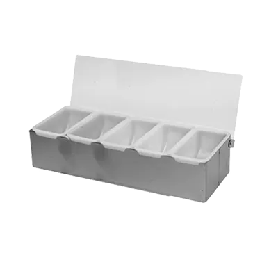 Thunder Group SLCN005 Bar Condiment Dispenser, Countertop Design, 5-Compartment