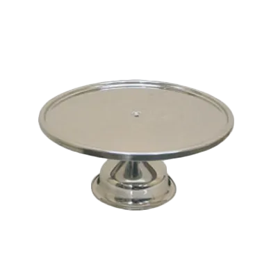Thunder Group SLCS001 Cake Stand, 13-1/4" Dia., Stainless Steel, Mirror Finish