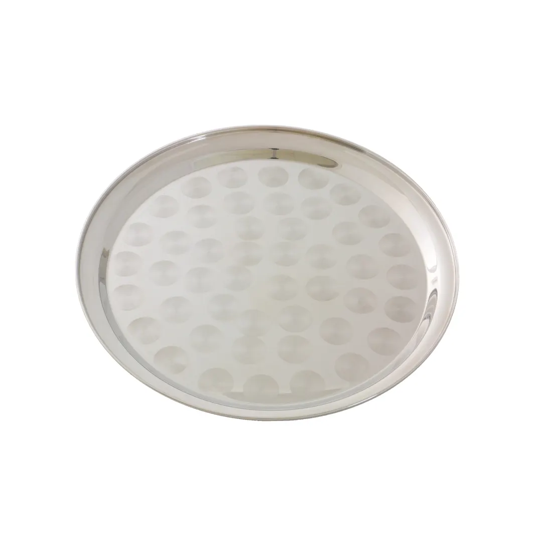 Thunder Group SLCT310 Serving Tray, 10" Dia., Round, Stainless Steel