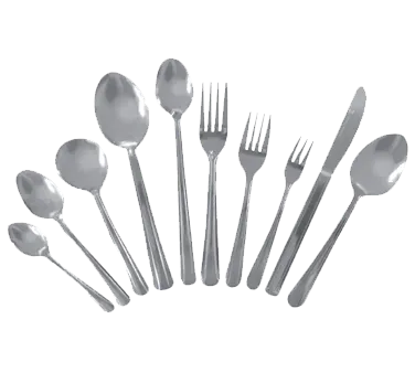 Thunder Group SLDO105 Iced Tea Spoon, 7.99", Heavy-Weight, Simple Line-Trimmed Handle - Dozen