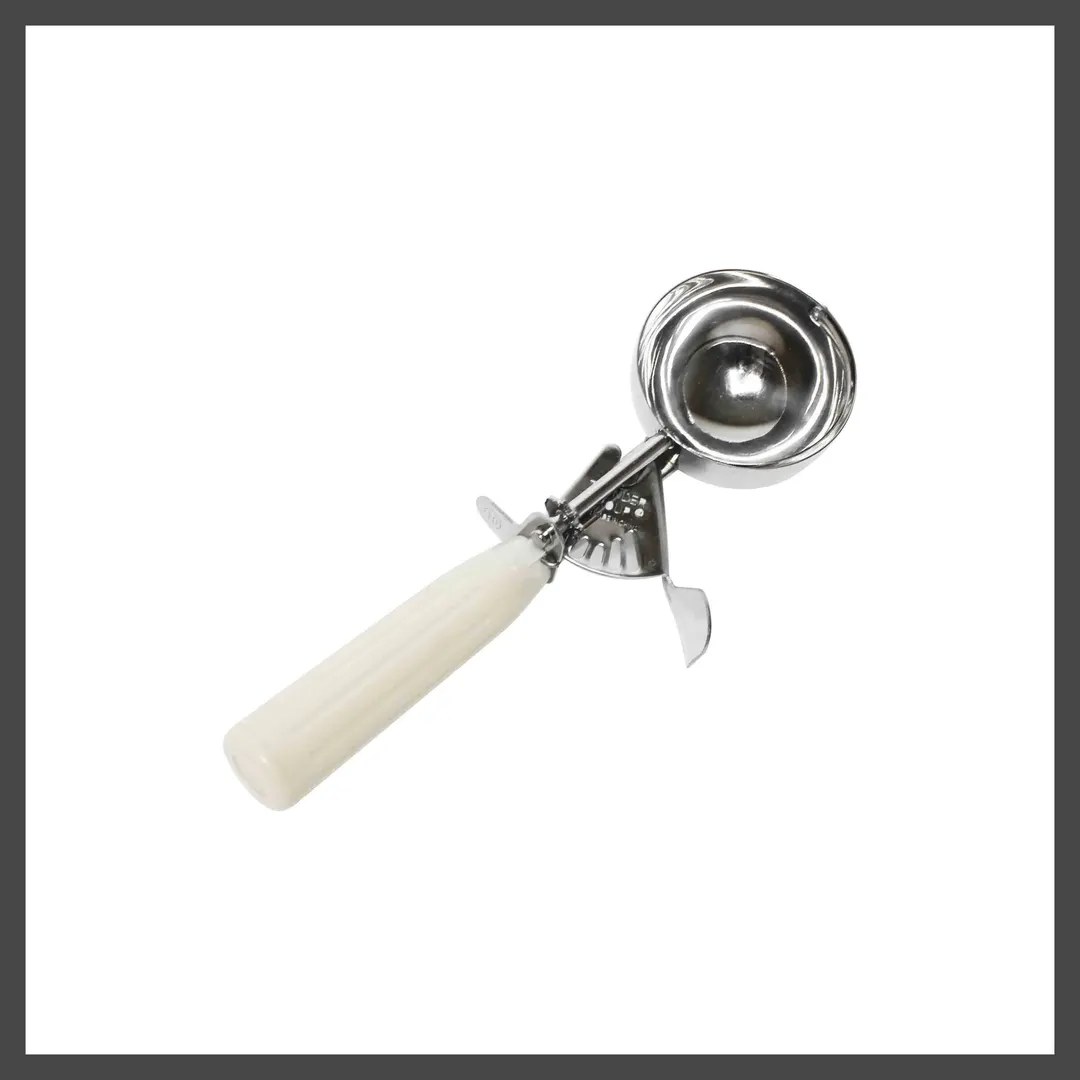 Thunder Group SLDS010 Disher, 3-1/4 Oz. #10, Thumb Press, Ivory
