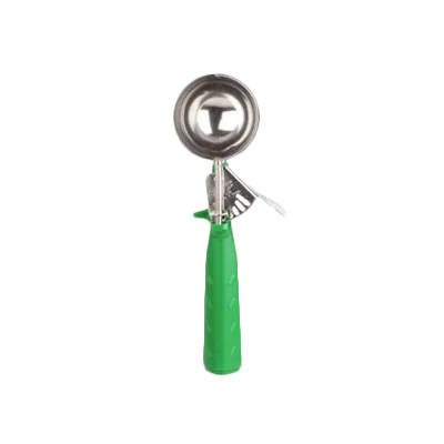 Thunder Group SLDS212P - 12‑Size Ice Cream Disher, 2.7 oz Capacity, Thumb‑Press, Green Handle, 18/8 Steel, NSF Certified