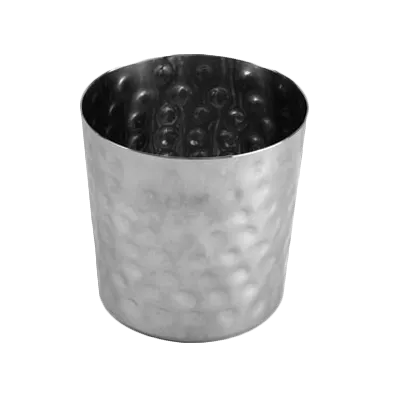 Thunder Group SLFFC003 French Fry Cup, 13 Oz., 3-3/8" X 3-3/8"H, Stainless Steel Hammered Finish