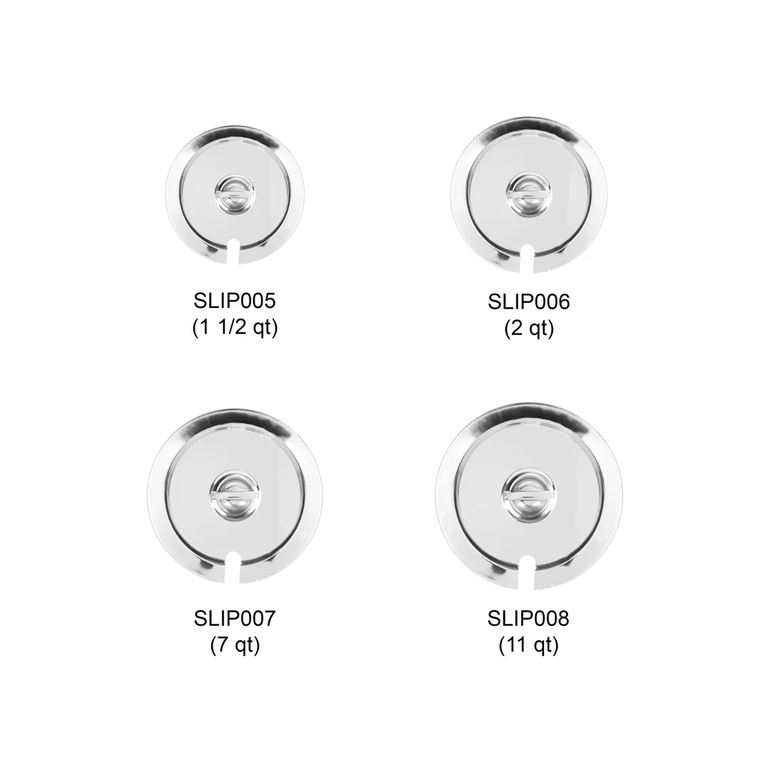Thunder Group SLIP006 Inset Cover, Fits 4 Quart Size Inset, Slotted, Fits SLIP002, stainless steel