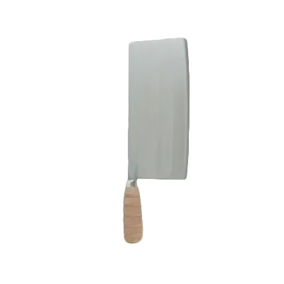 Thunder Group SLKF012 Wan Woo Knife, 9-1/8" X 4-1/2" Blade, Square Head, Wood Handle