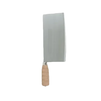 Thunder Group SLKF016 Bone Knife, 8-1/2" Length X 4-1/8" Width Blade, Square-Head, Wood Handle