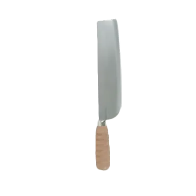 Thunder Group SLKF020 Duck Knife, 8" Length X 2" Width Blade, Wood Handle, Cast Iron