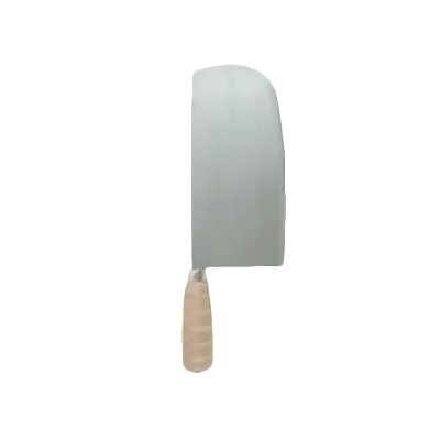 Thunder Group SLKF025 Shanghai Ping Kitchen Cleaver, 9" Length x 4-1/4" Width Blade, Cast Iron Blade, Wood Handle