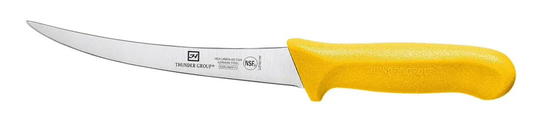 Thunder Group SLKF403YW Boning Knife, 6" Blade, Polypropylene Handles, German Steel, Yellow
