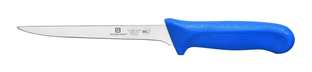 Thunder Group SLKF404BU Boning Knife, 6" Blade, Narrow, Polypropylene Handles