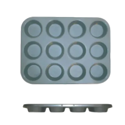 Thunder Group SLKMP012 Muffin Pan, 12 Cup, 3-1/2 Oz Each Cup, 14" X 10-3/4"