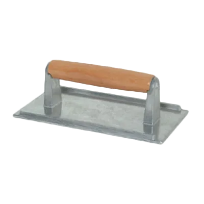 Thunder Group SLKSW008 Steak Weight, 4-1/4" X 8-1/4", Wood Handle, Heat Resistant Ribbed Bottom, Aluminum