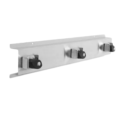 Thunder Group SLMBH024 Mop & Broom Holder, 24" x 4" Stainless Steel Construction