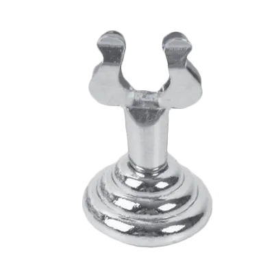 Thunder Group SLMH001 Menu/Card Clip, 1-1/2"H, Harp Style, Round Layer-Designed Flat Base, stainless steel