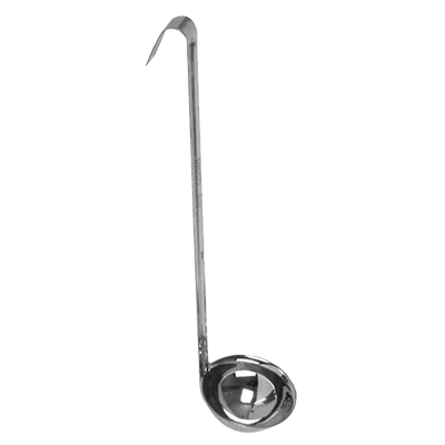 Thunder Group SLOL007H Ladle, 10 Oz. Capacity, One-Piece Construction, Hooked Handle