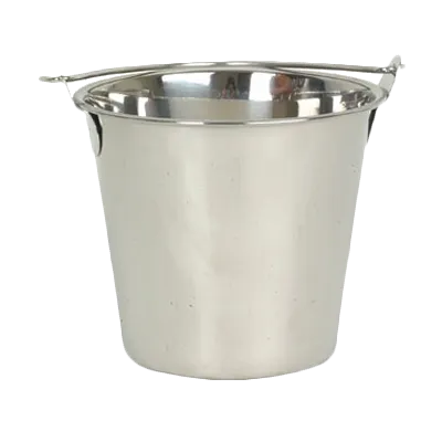 Thunder Group SLPAL006 Utility Pail, 6 Quart Capacity, Swing Handle, Stainless Steel