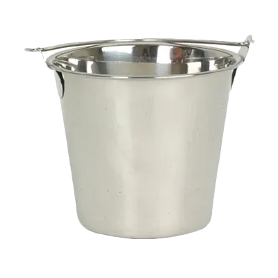 Thunder Group SLPAL009 Utility Pail, 9 Quart Capacity, Swing Handle, Stainless Steel