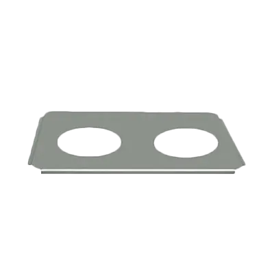 Thunder Group SLPHAP088 Adapter Plate – Stainless Steel, 2 8.5" Round Openings, Fits 7 Quart Inset Steam Table Pan