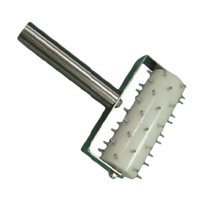 Thunder Group SLRD038 Roller Docker, Plastic Barrel, 3/8" Stainless Steel Pins, Stainless Steel Handle