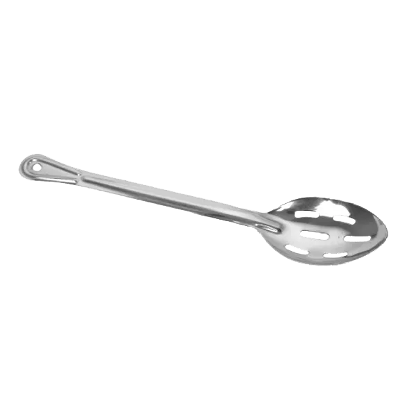 Thunder Group SLSBA312 Basting Spoon, 15" L, Slotted, Flat Handle, Stainless Steel